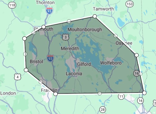 Lake Winnipesaukee Service Area Map